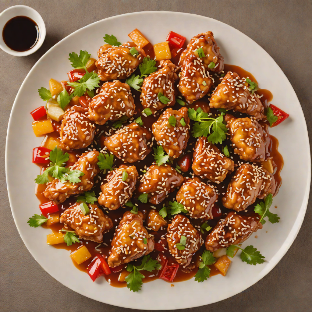 Pan-Fried Sesame Chicken with Sweet and Sour Glaze
