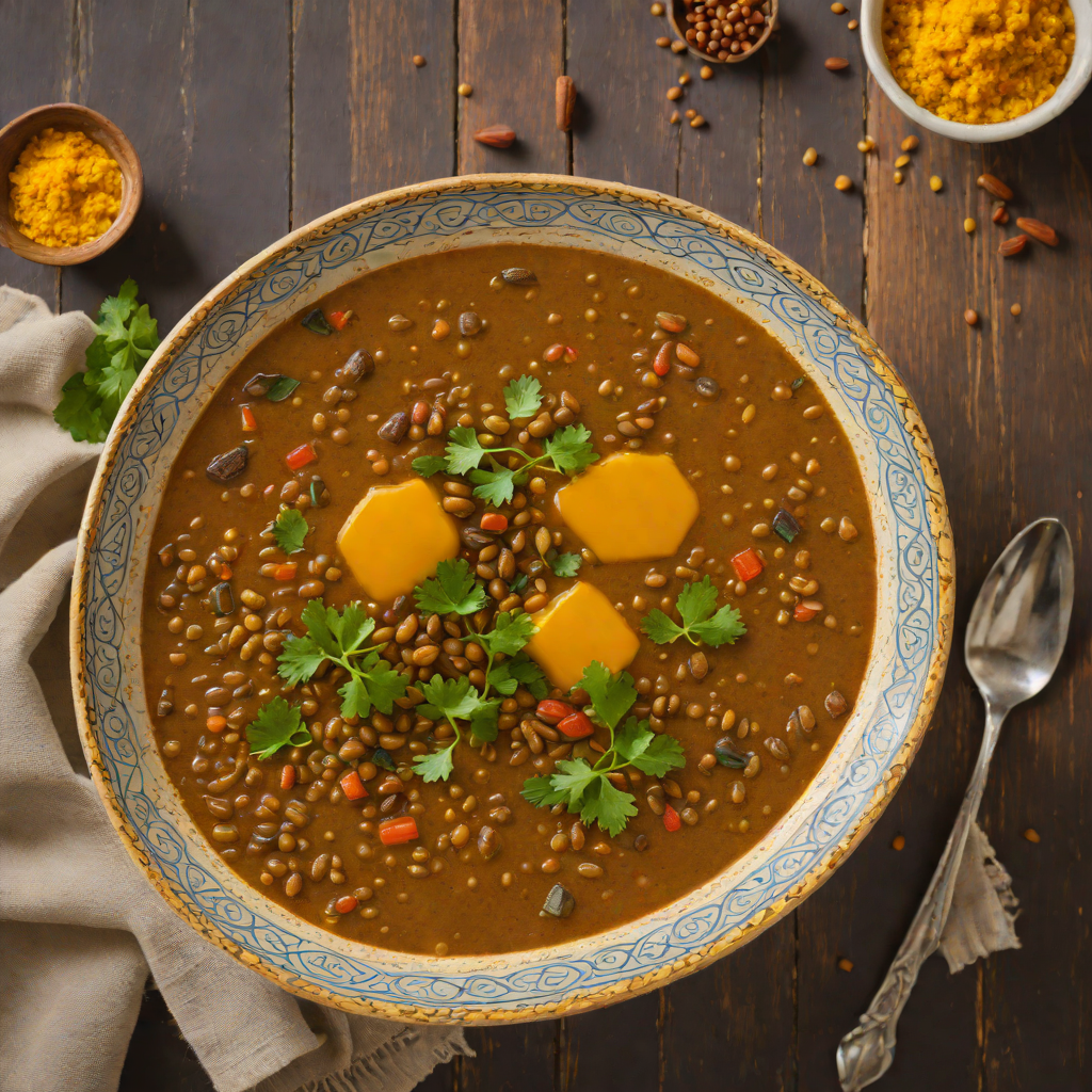 Ethiopian-Inspired Spiced Lentil Soup with Turmeric and Berbere