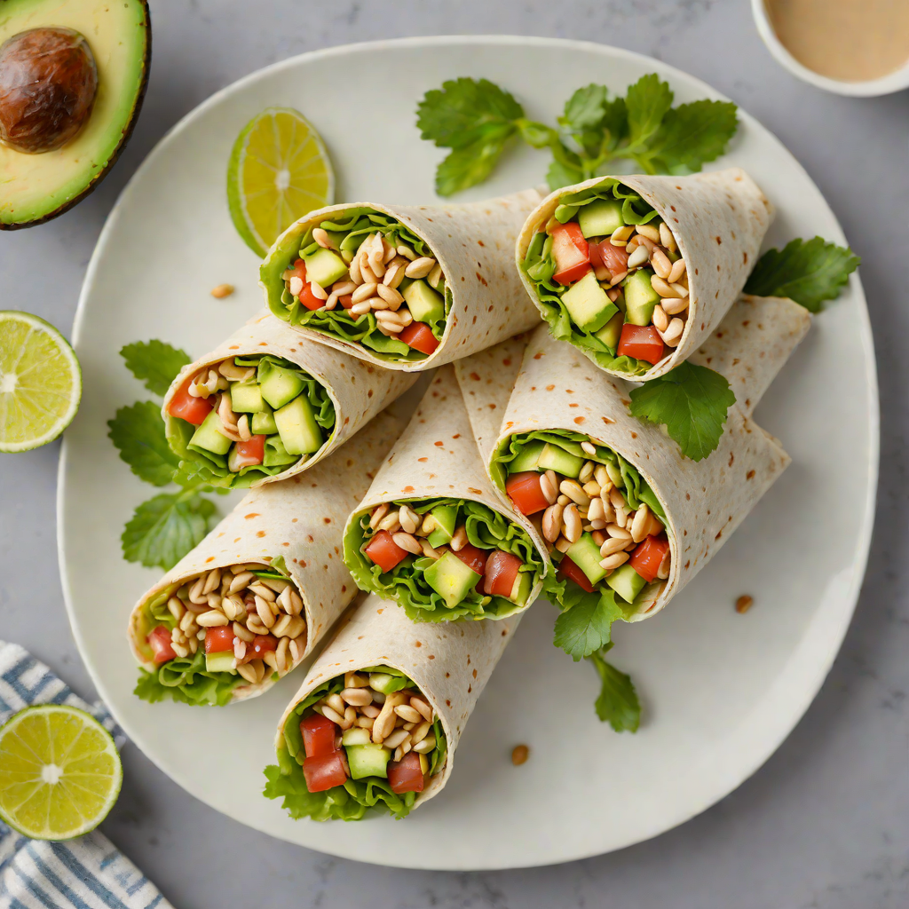 Quick Avocado and White Bean Wrap with Lemon-Tahini Dressing