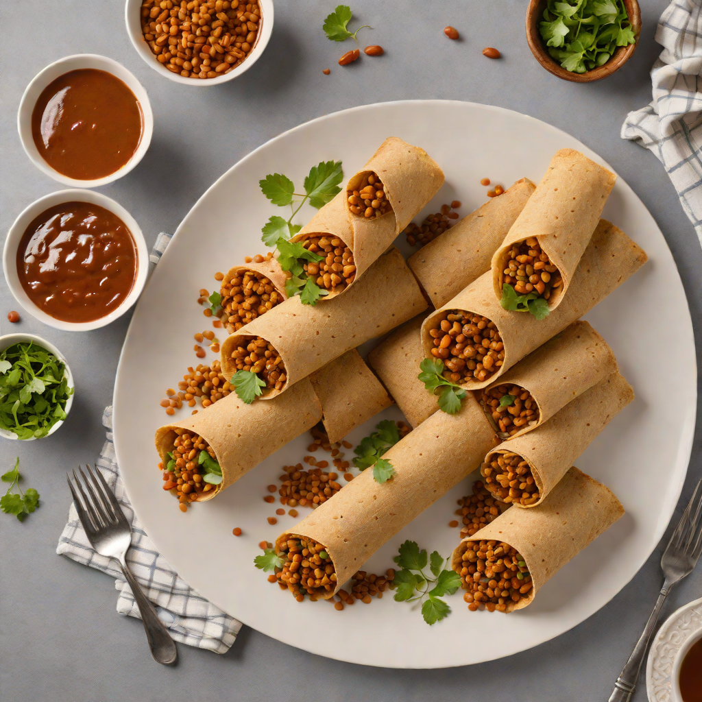 Berbere-Spiced Injera Roll-Ups with Lentil Stew
