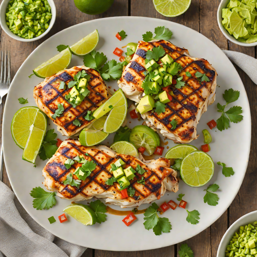 Tequila-Lime Grilled Chicken with Cilantro and Avocado Salsa