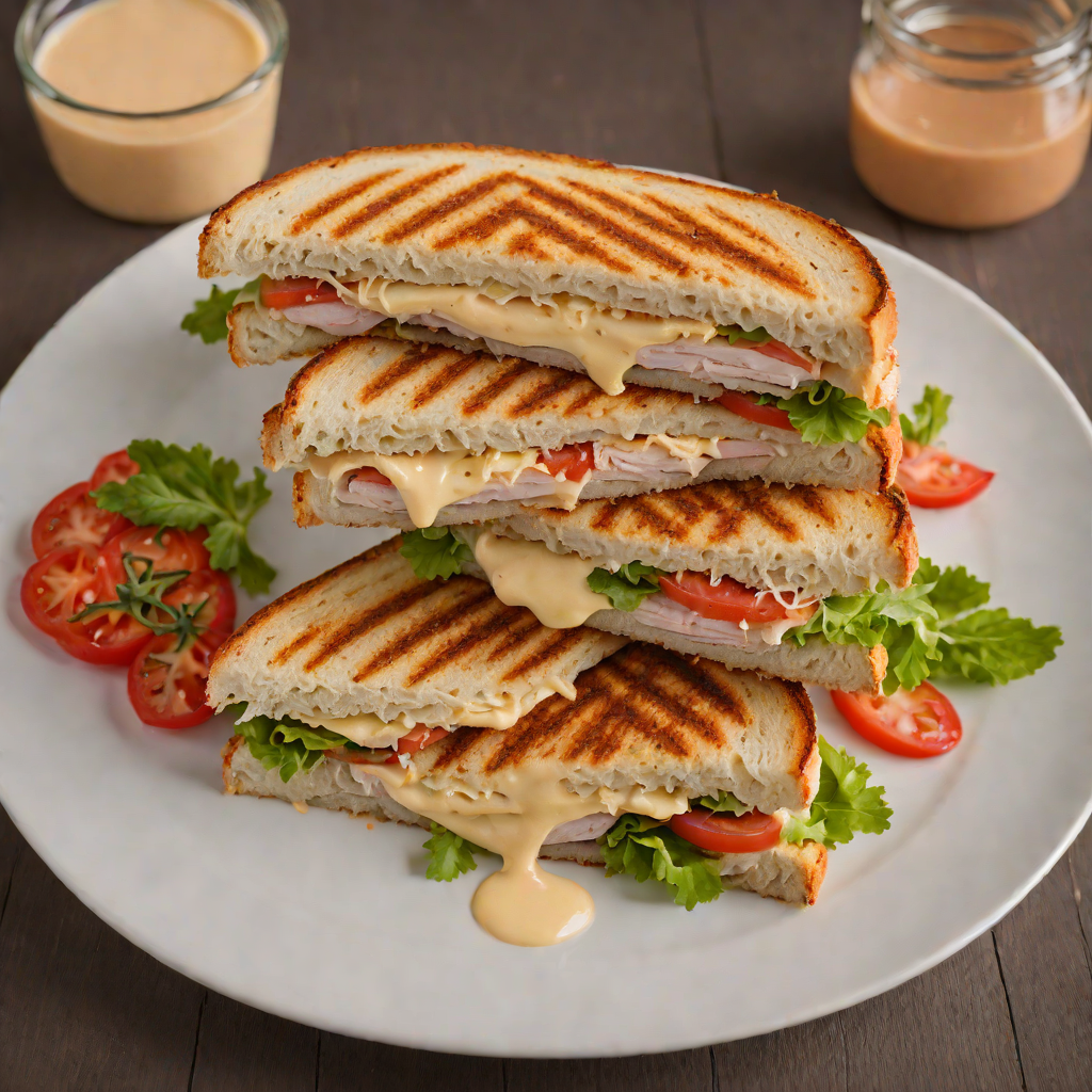 Grilled Turkey and Provolone Sandwich with Roasted Red Pepper Aioli
