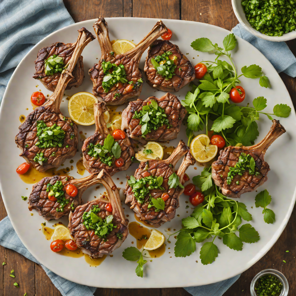 Sheet Pan Colorado Lamb Chops with Mint Chimichurri