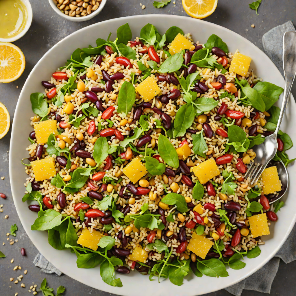 Colorful Mixed Bean and Quinoa Salad with Citrus Vinaigrette