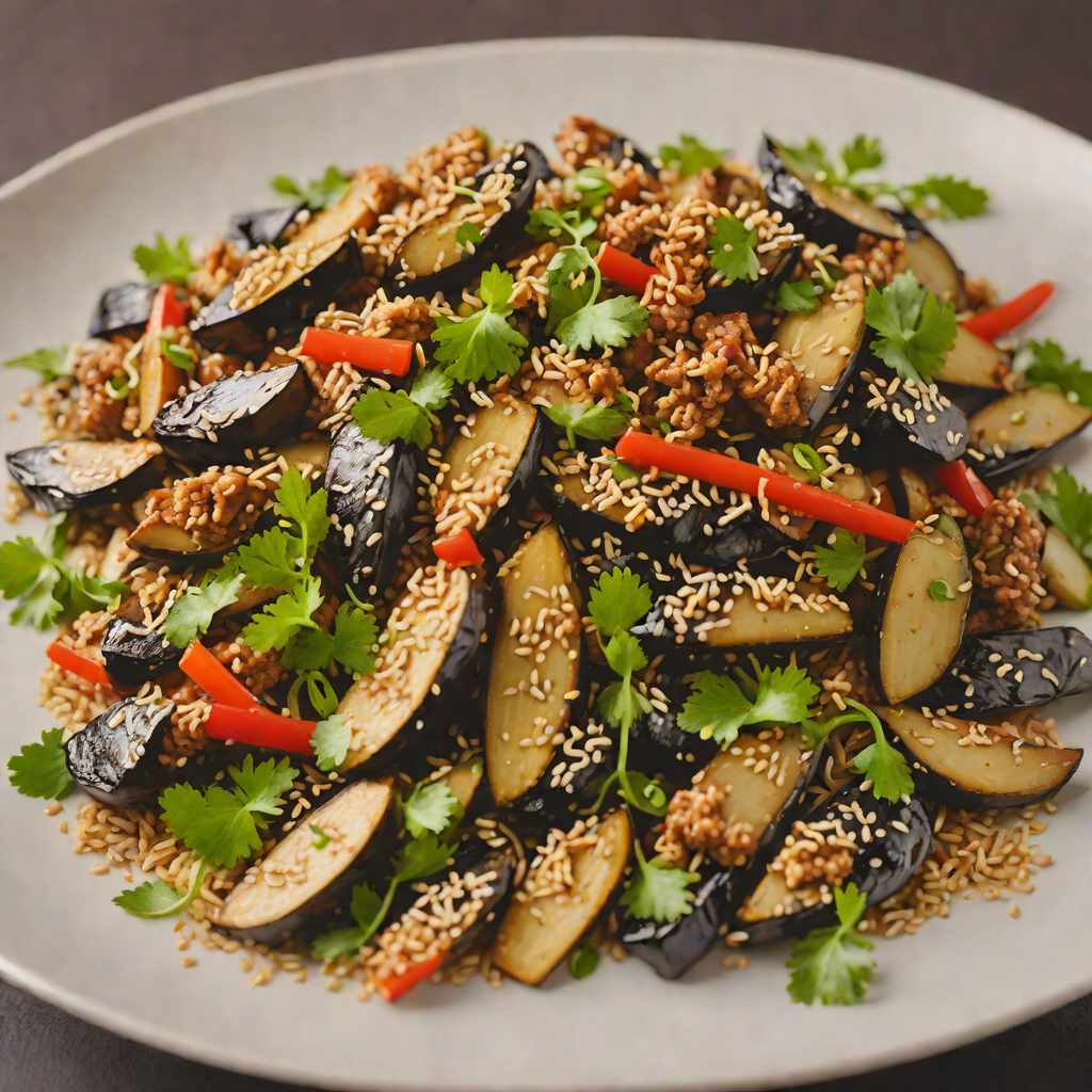 Eggplant Stir-Fry with Sesame and Ground Pork