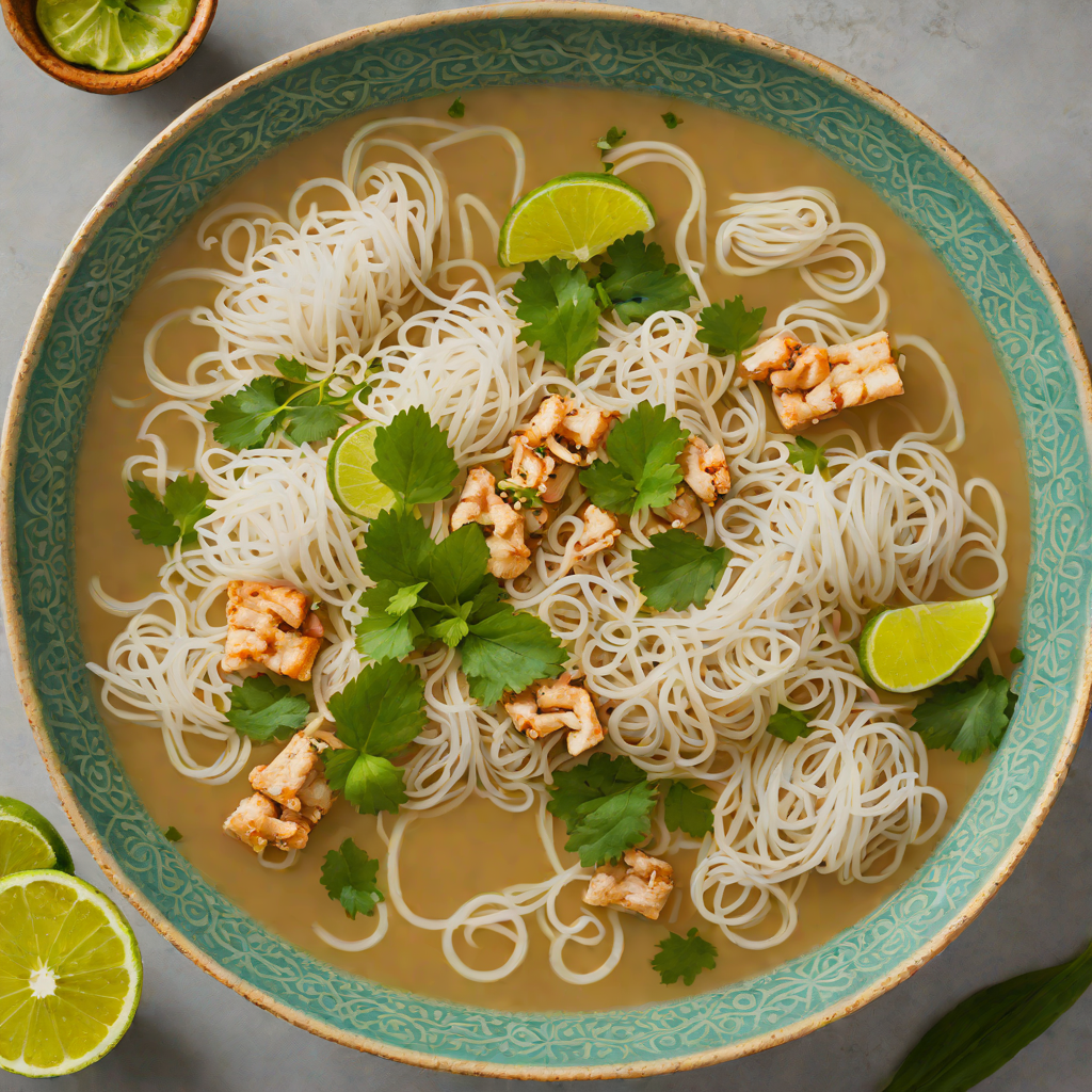 Lemongrass-Ginger Vietnamese Pho Broth with Rice Noodles