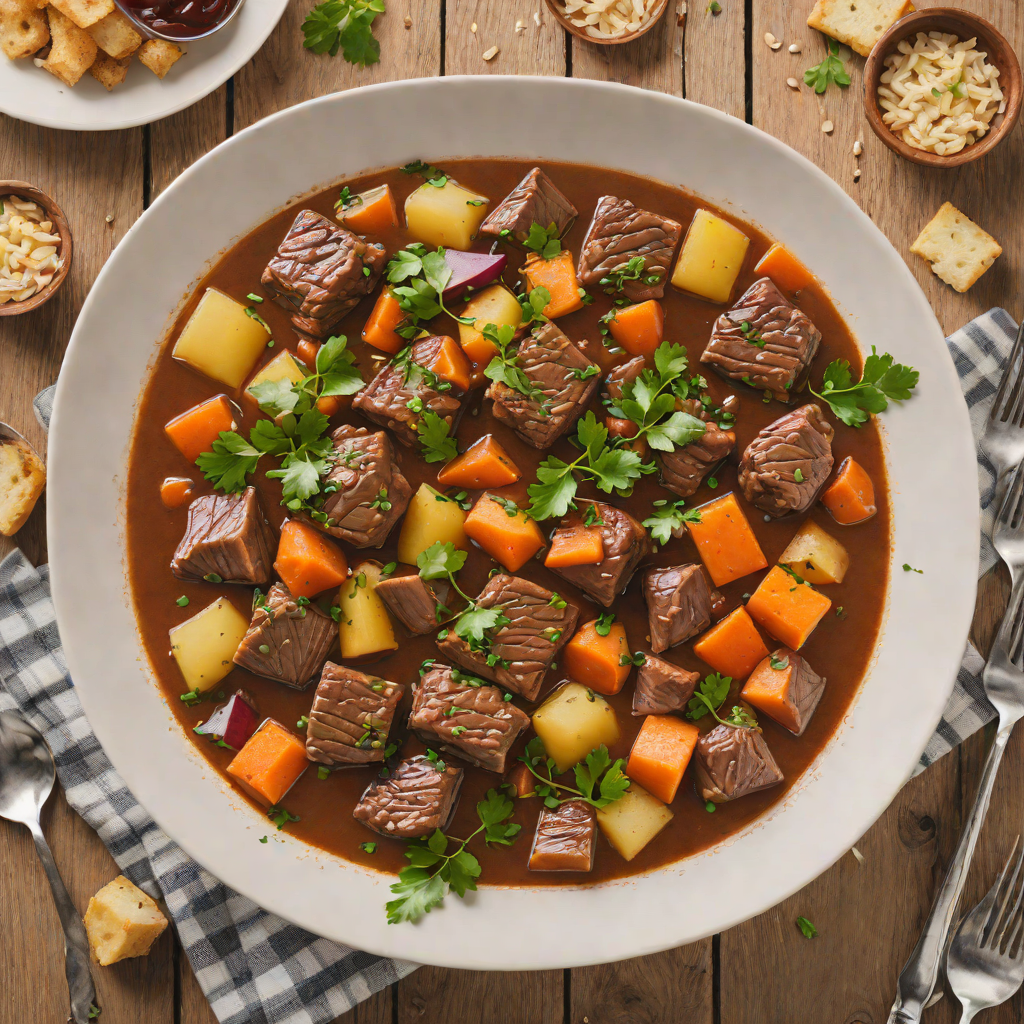 Slow-Cooked Beef Chuck Stew with Root Vegetables