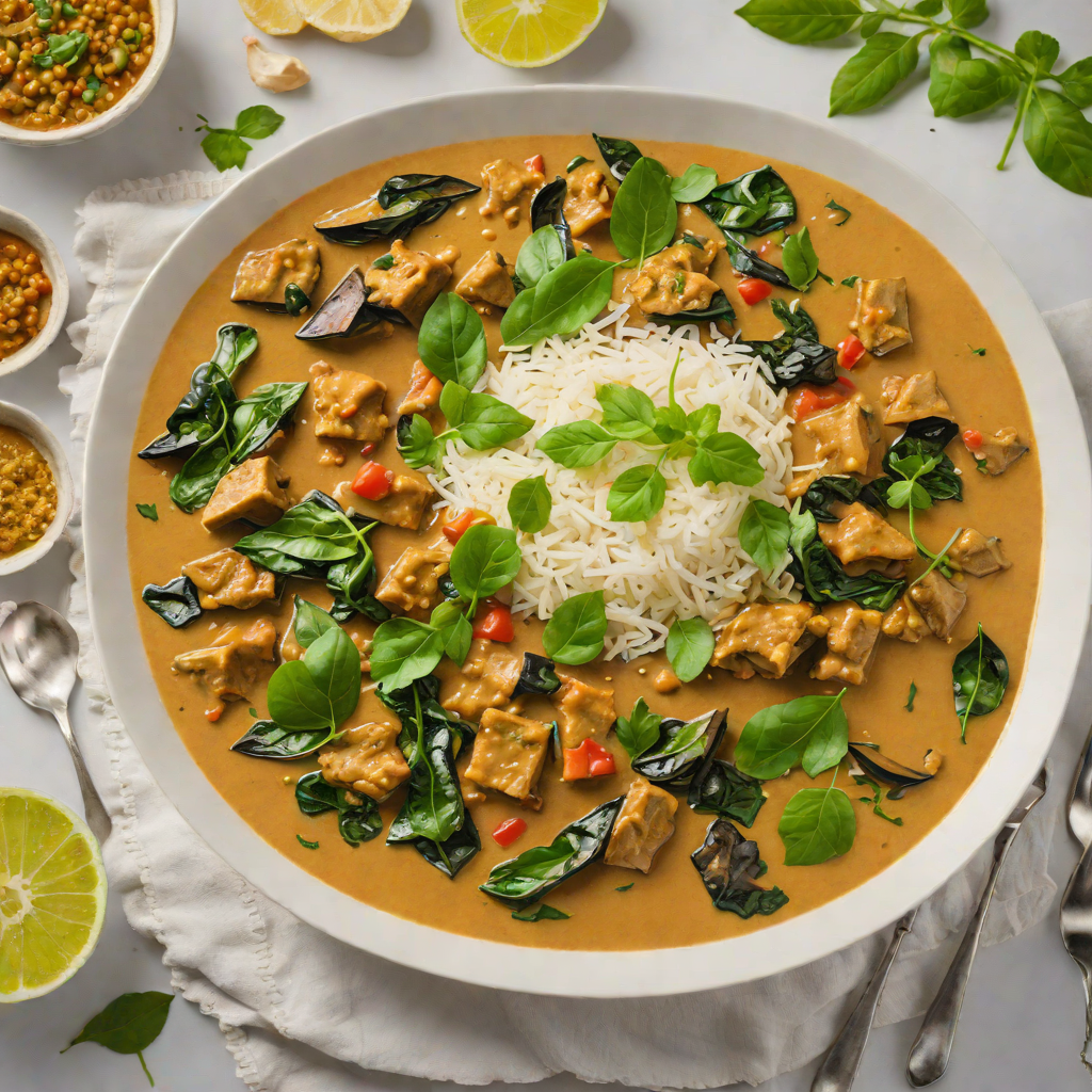 Creamy Eggplant and Spinach Curry with Coconut Milk