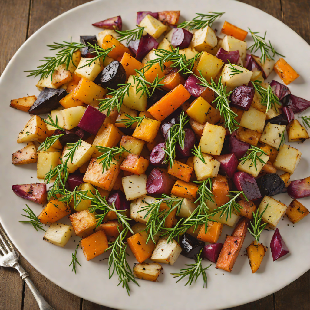 Northwood-Inspired Roasted Root Vegetable Medley with Rosemary