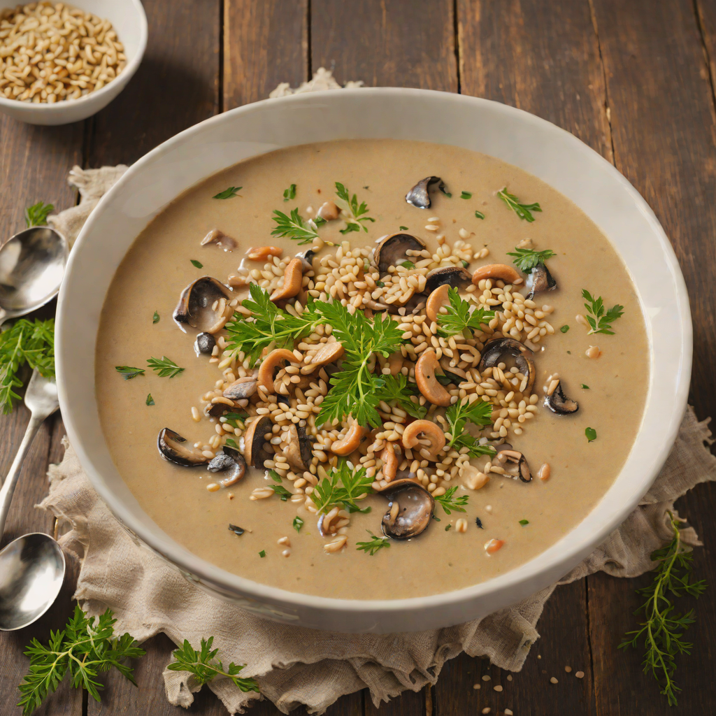 Northern-Style Barley and Mushroom Soup with Thyme