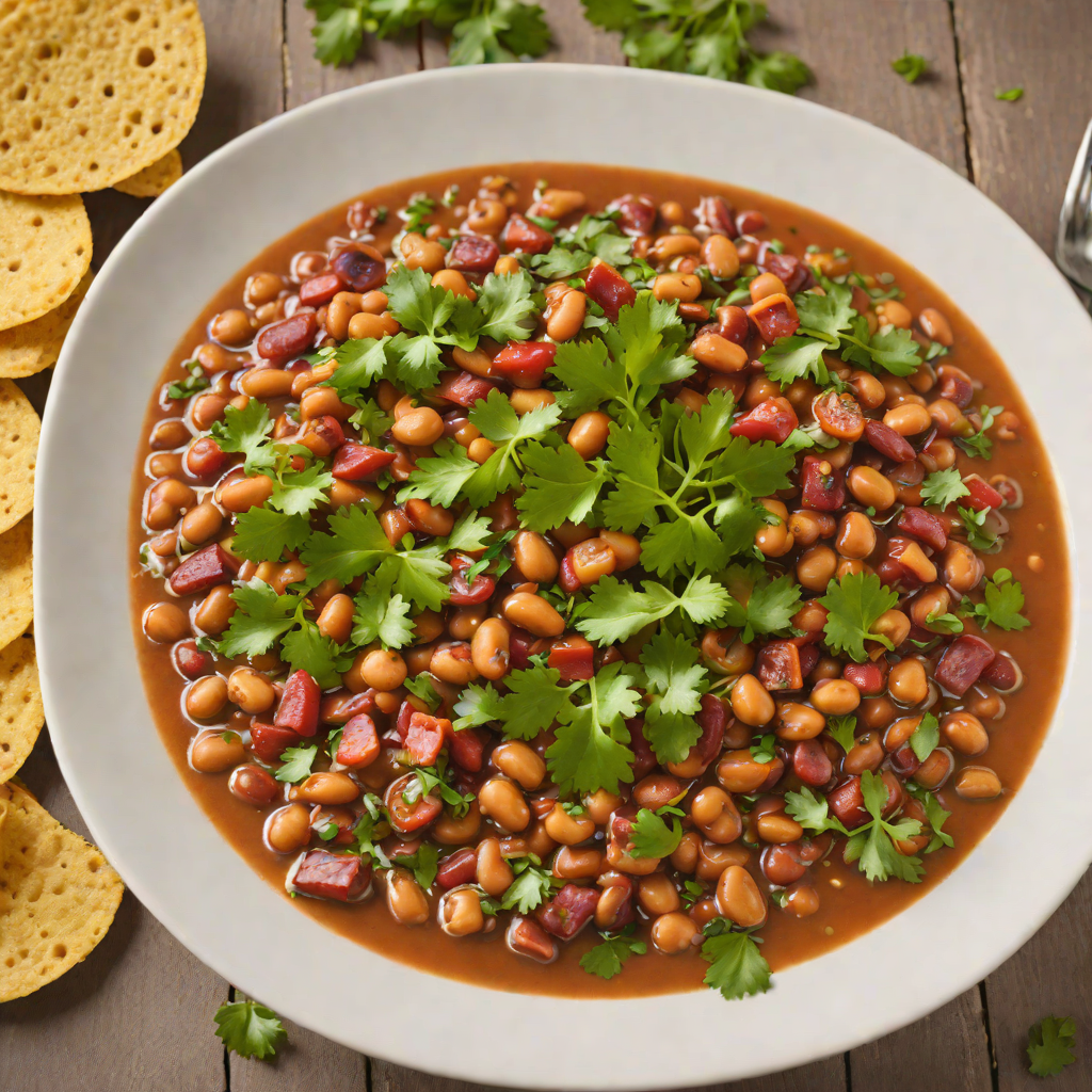 Slow-Cooked Charro Beans with Chorizo and Fresh Cilantro