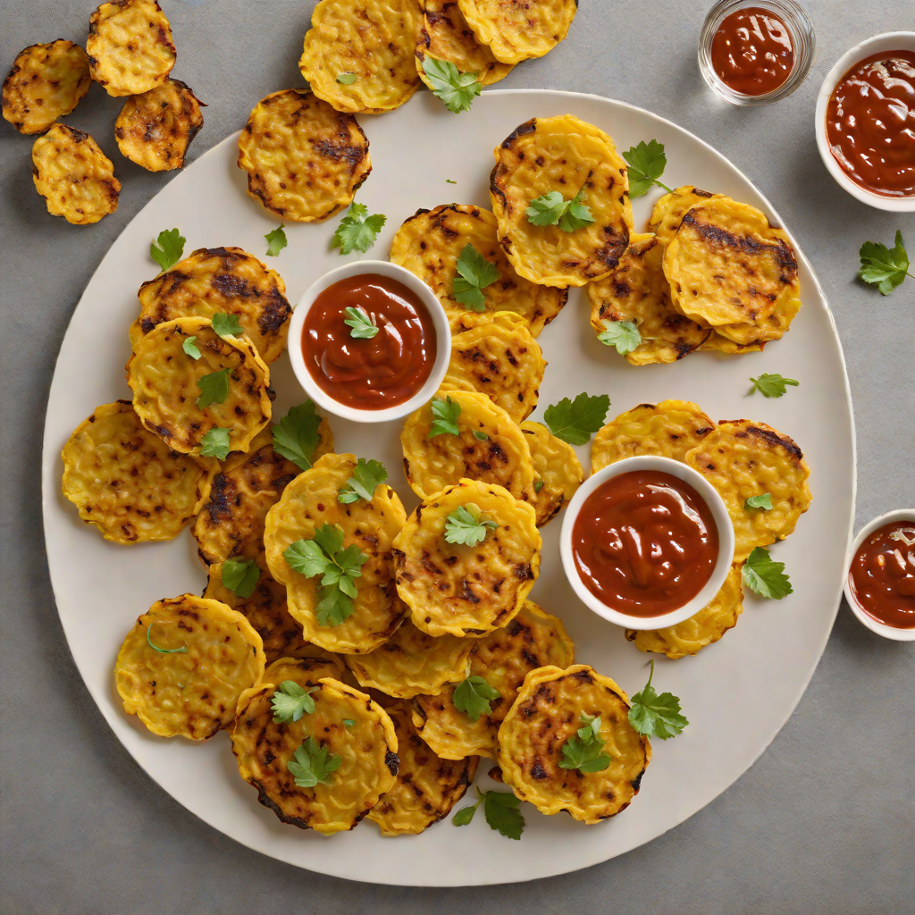 Crisped Plantain Tostones with Spicy Caribbean Garlic Sauce