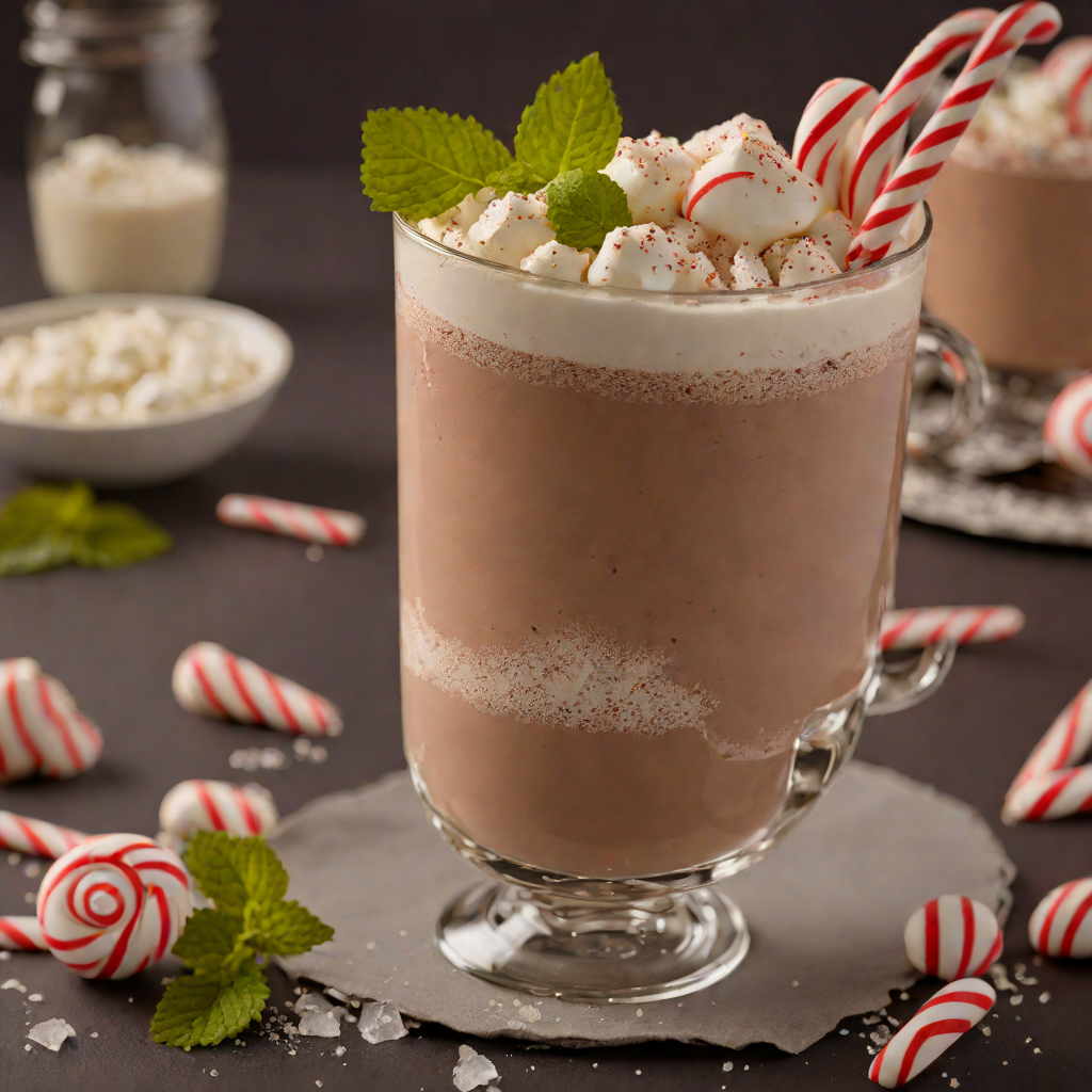 Icy Peppermint Hot Chocolate Float