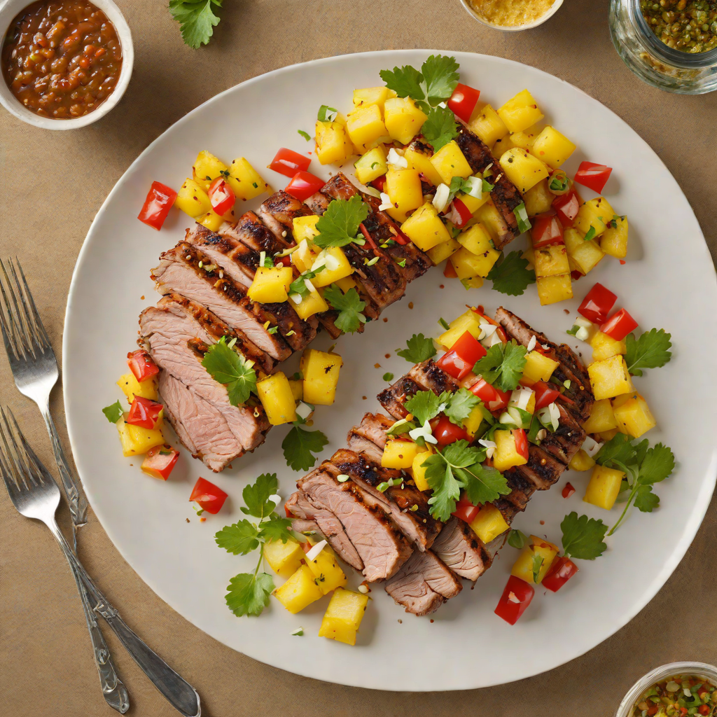 Jerk-Spiced Grilled Pork with Pineapple Salsa