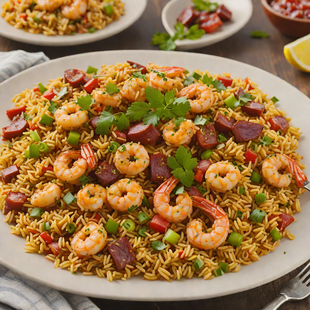 New Orleans-Style Spicy Shrimp and Andouille Sausage Jambalaya