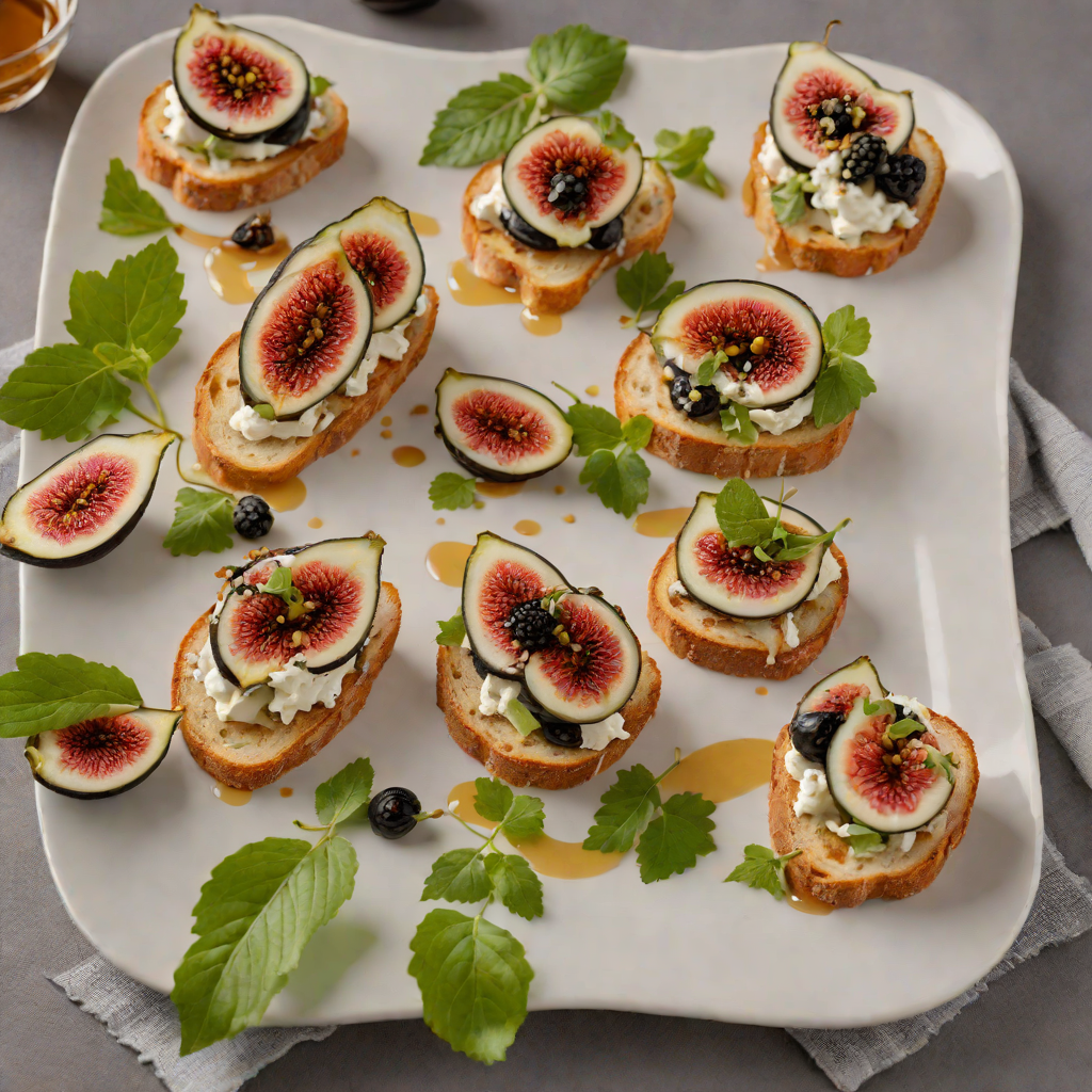 Wine-Paired Goat Cheese and Fig Crostini with Honey Drizzle