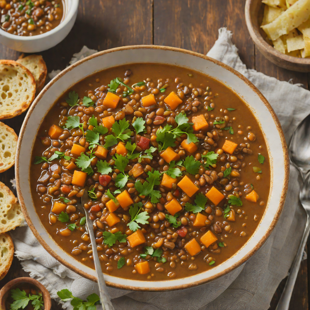 Slow Cooker Moroccan-Spiced Lentil Stew