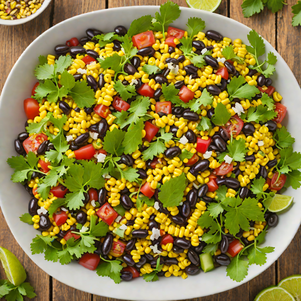 Black Bean and Corn Salad with Lime Cilantro Dressing