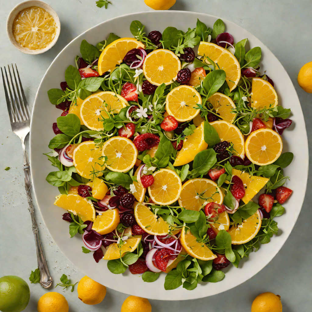 Half-and-Half Citrus Salad with Honey Dressing