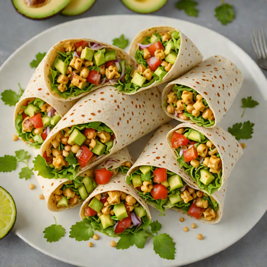 Quick Meals Avocado Chickpea Salad Wrap