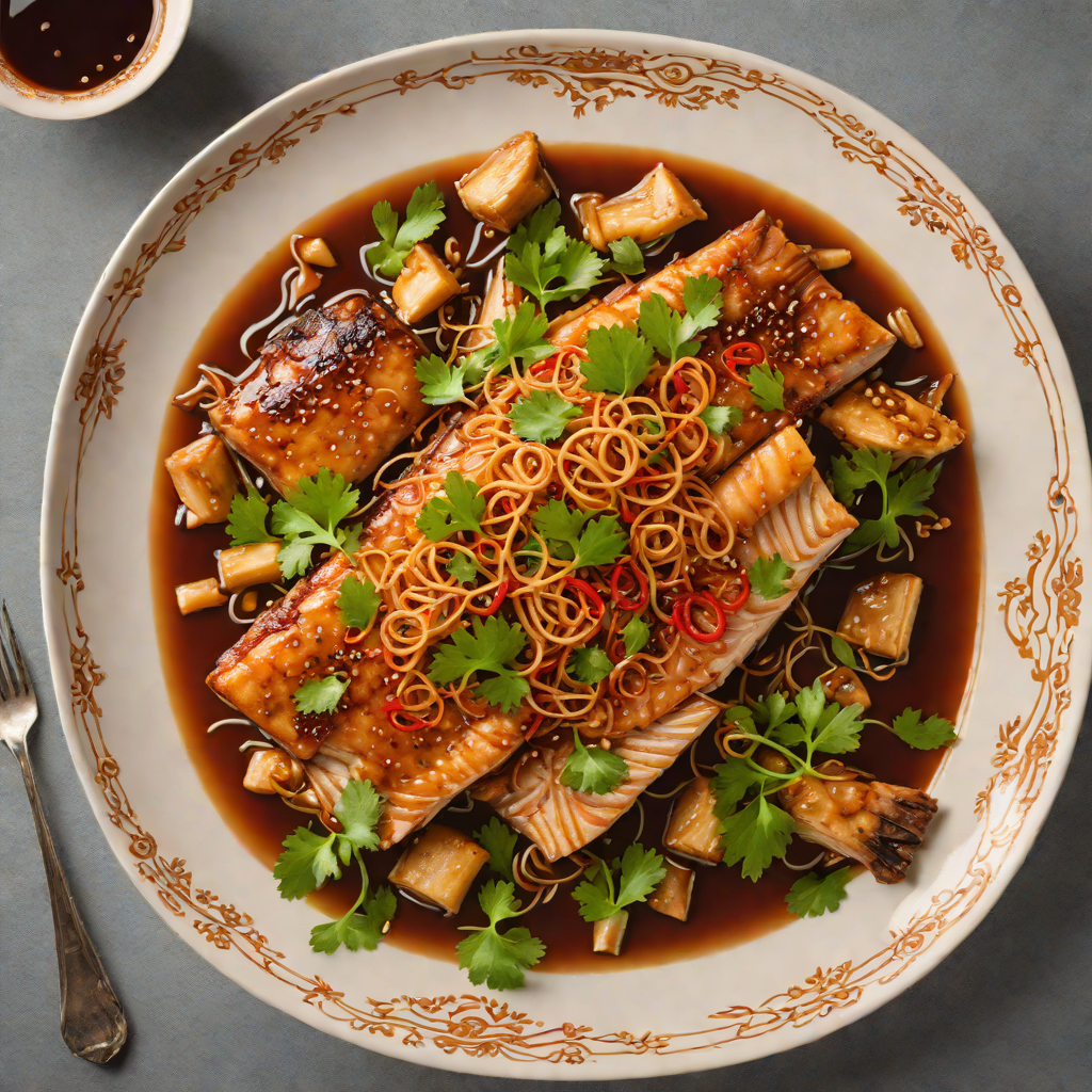 Shanghainese Red-Braised Fish with Soy and Ginger