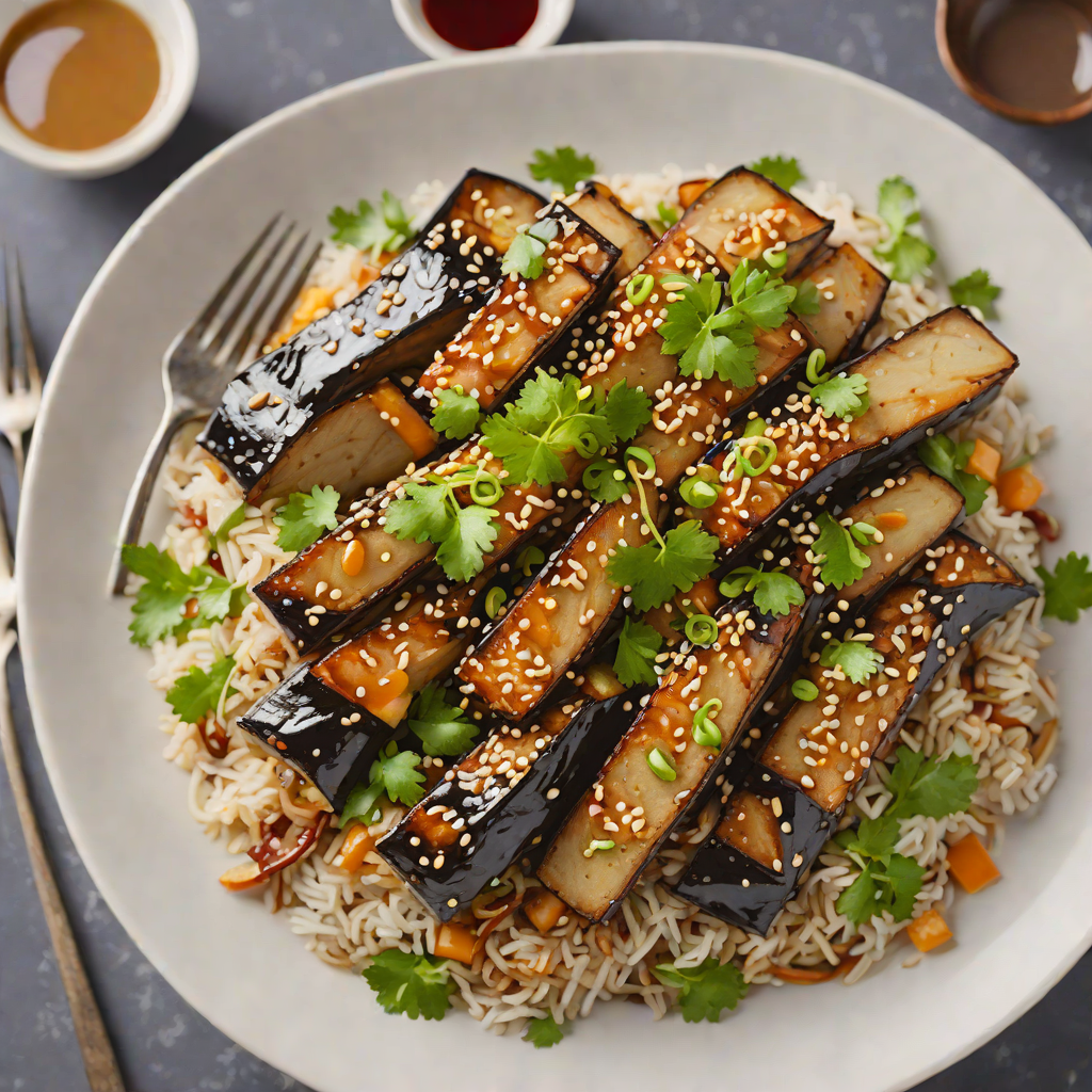 French-Inspired Miso-Glazed Eggplant Donburi