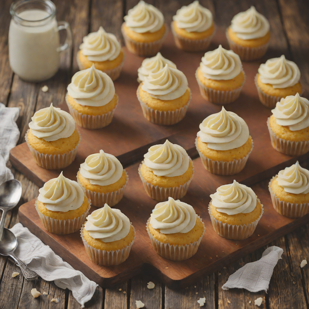Japanese-Style Moist Vanilla Cupcakes with Whipped Cream Frosting