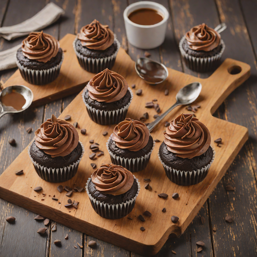 Classic Chocolate Cupcakes with Espresso Ganache
