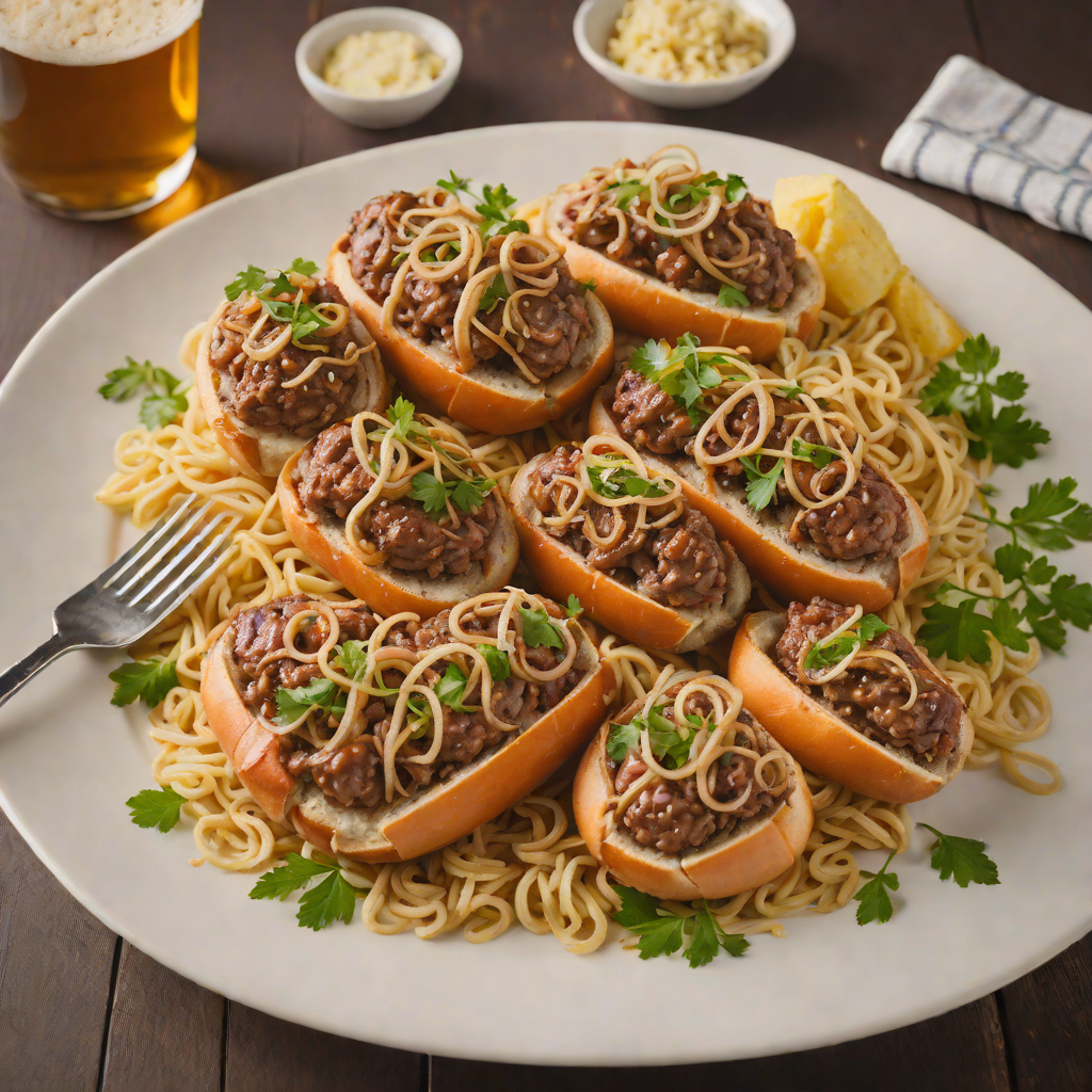 Muskegon-Inspired Beer-Braised Bratwurst with Caramelized Onions