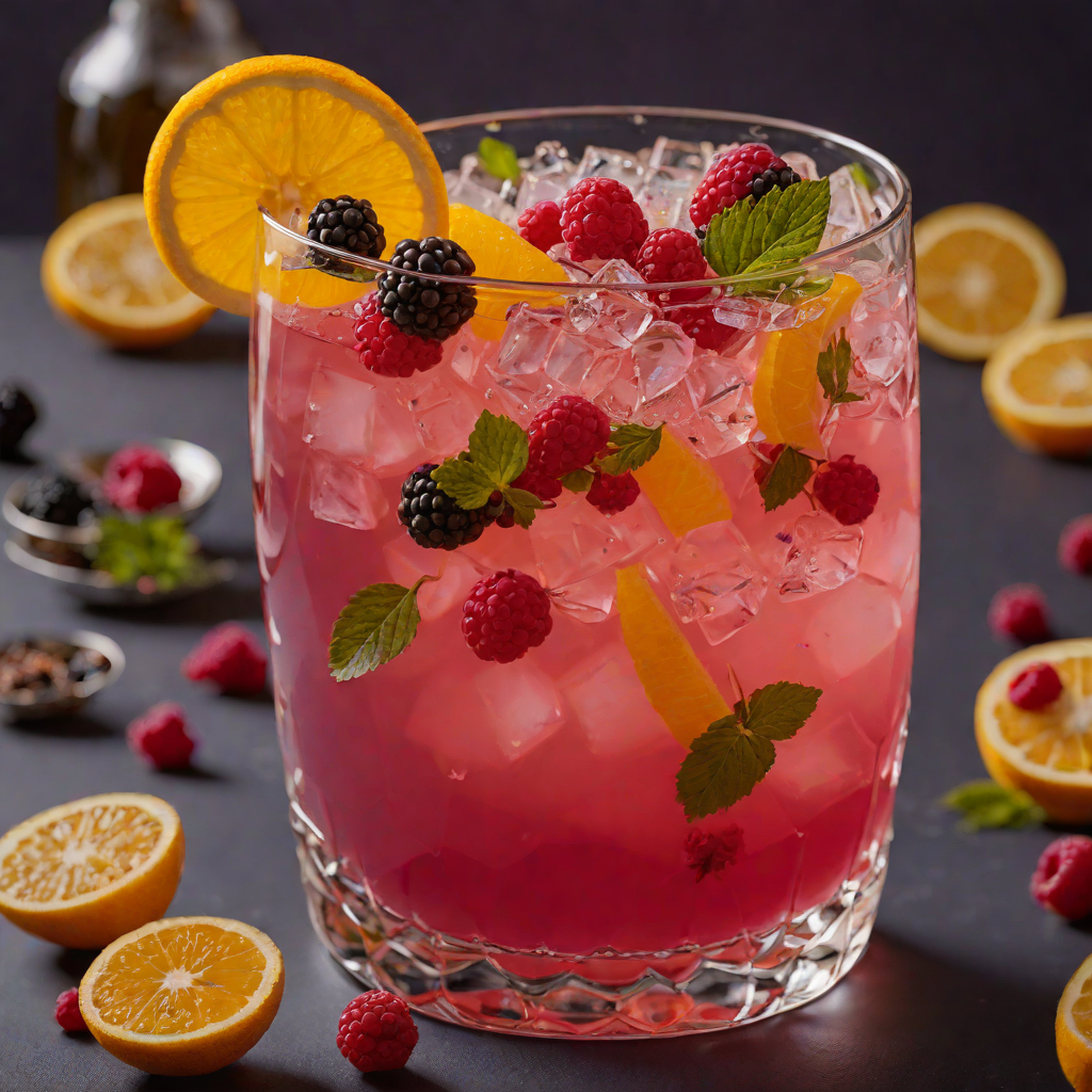 Chilled Hibiscus and Citrus Punch with Fresh Berries