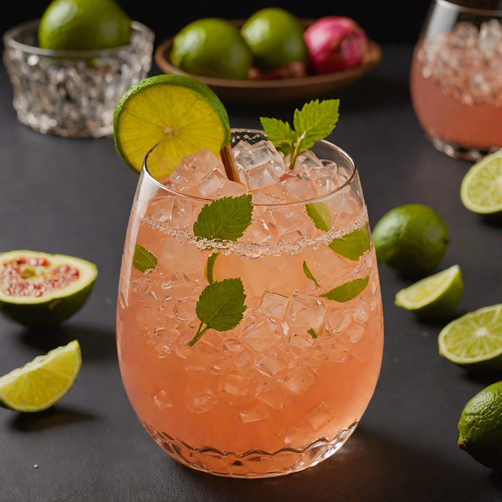 Caribbean-Inspired Guava and Lime Punch with Spiced Rum