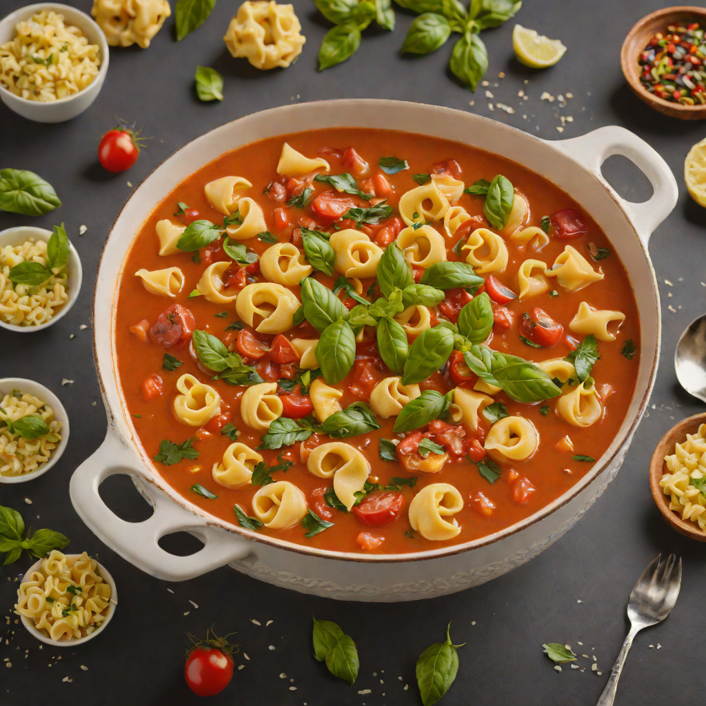 One-Pot Tomato Basil Tortellini Soup