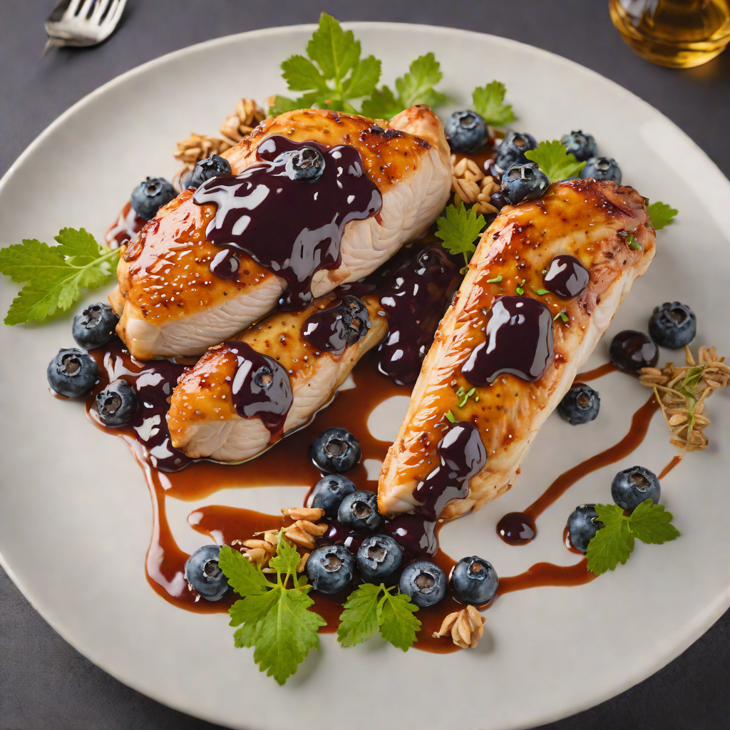Pan-Seared Chicken with Muskegon Blueberry Glaze