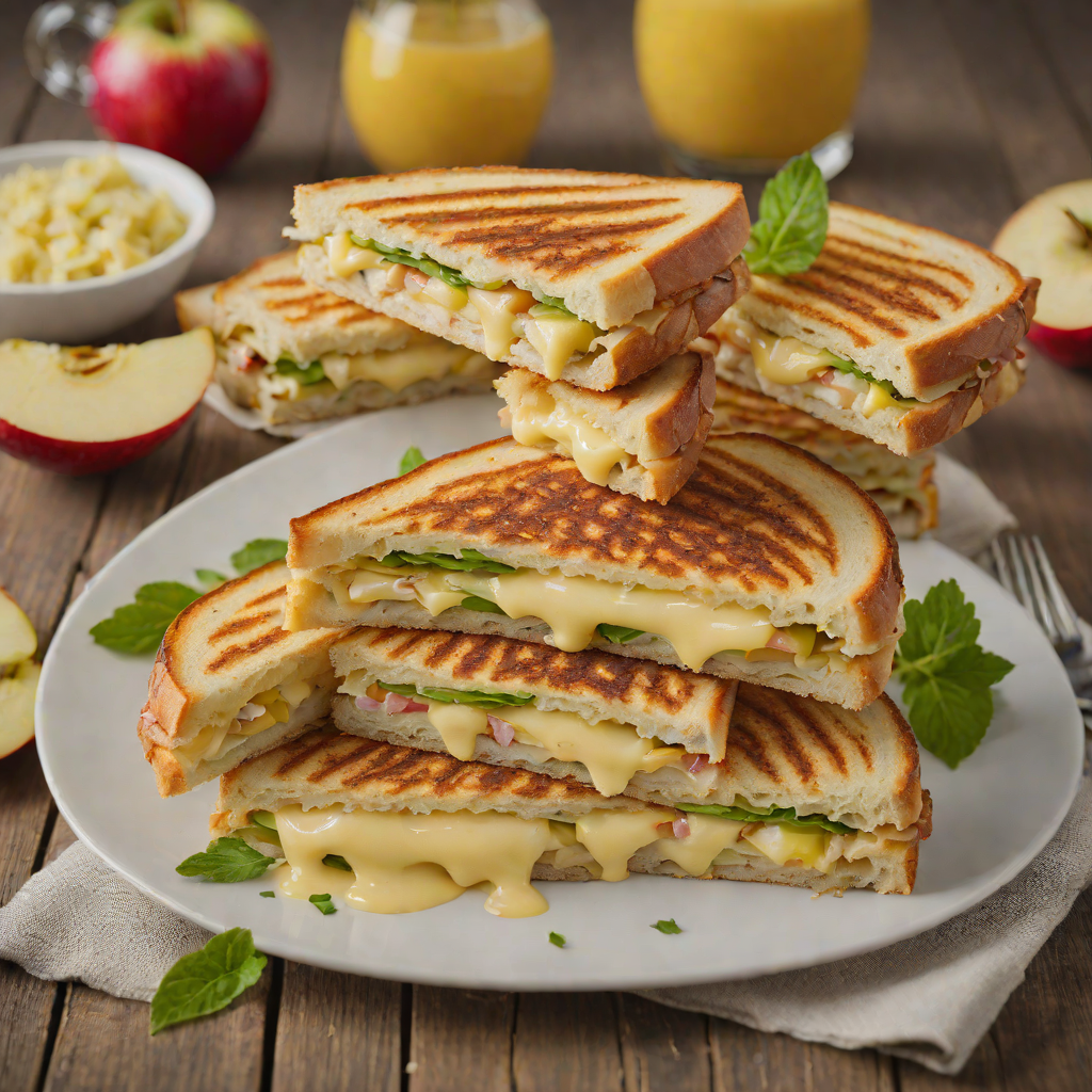 Rustic Muskegon Apple and Cheddar Panini