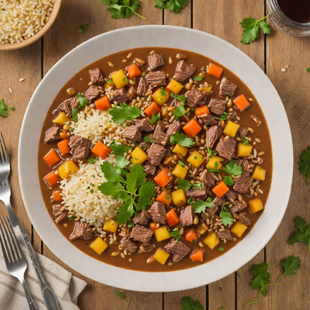 Slow Cooker Muskegon-Inspired Beef and Barley Stew