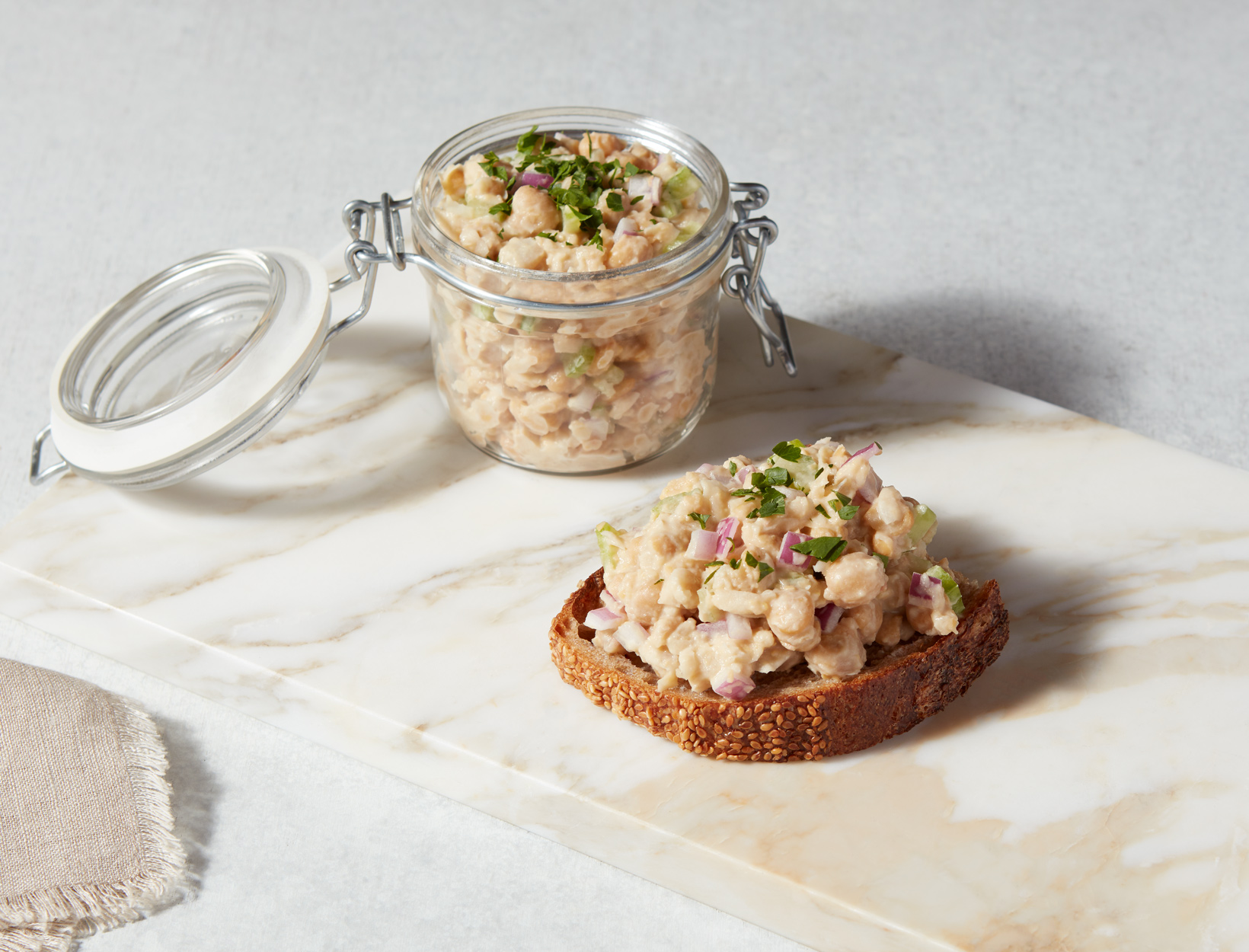 Authentic Smoky Eggplant & Chickpea 'Tuna' Salad