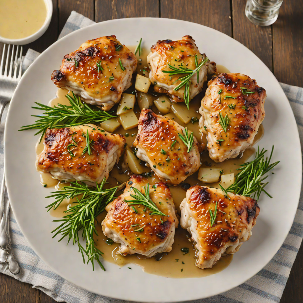 Oven-Baked Chicken Thighs with Rosemary and Garlic Butter