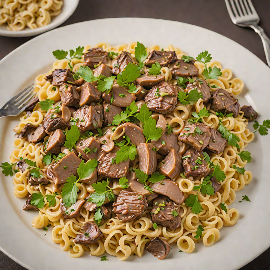 Rustic Muskegon Beef and Mushroom Stroganoff
