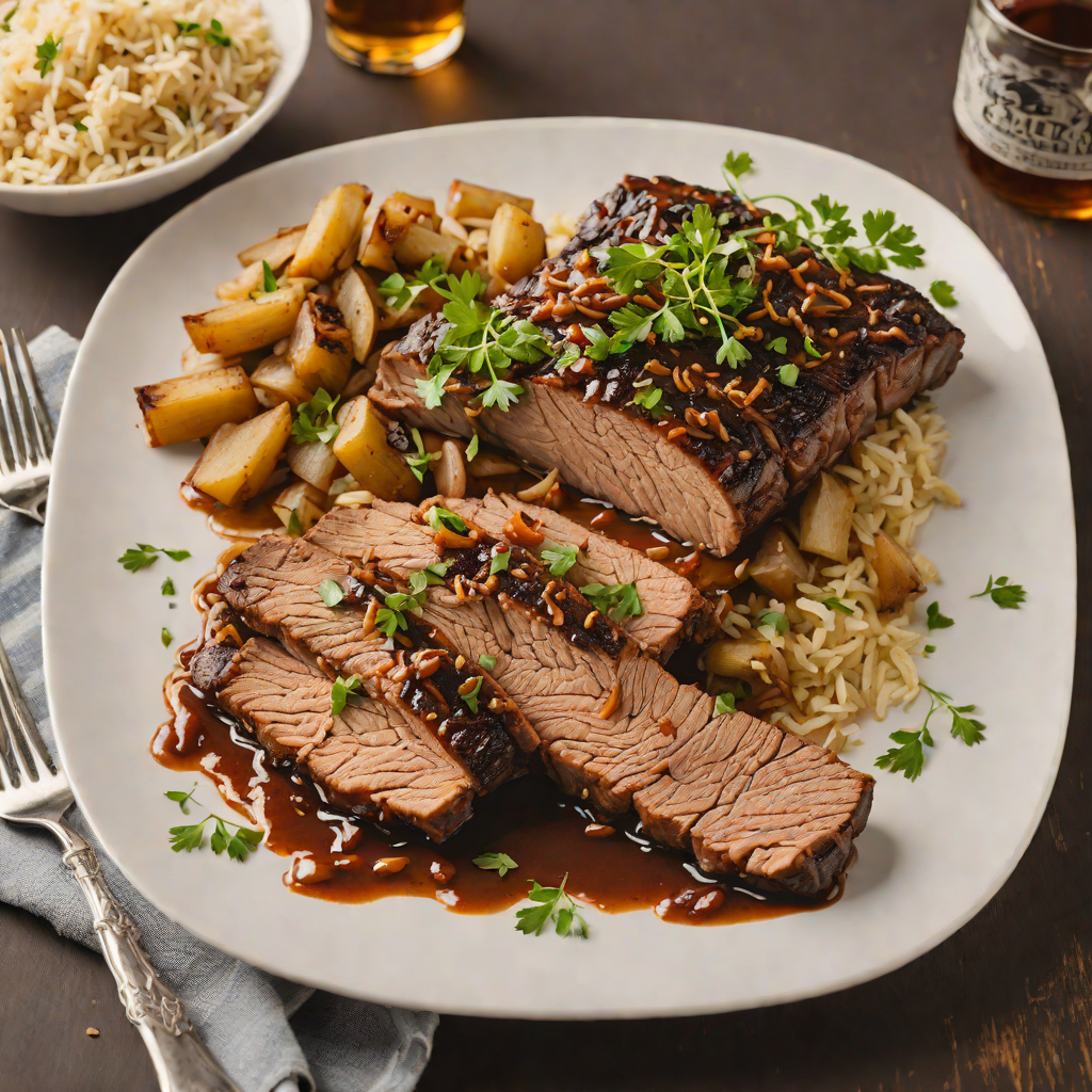 Beer-Braised Brisket with Caramelized Onions and Garlic