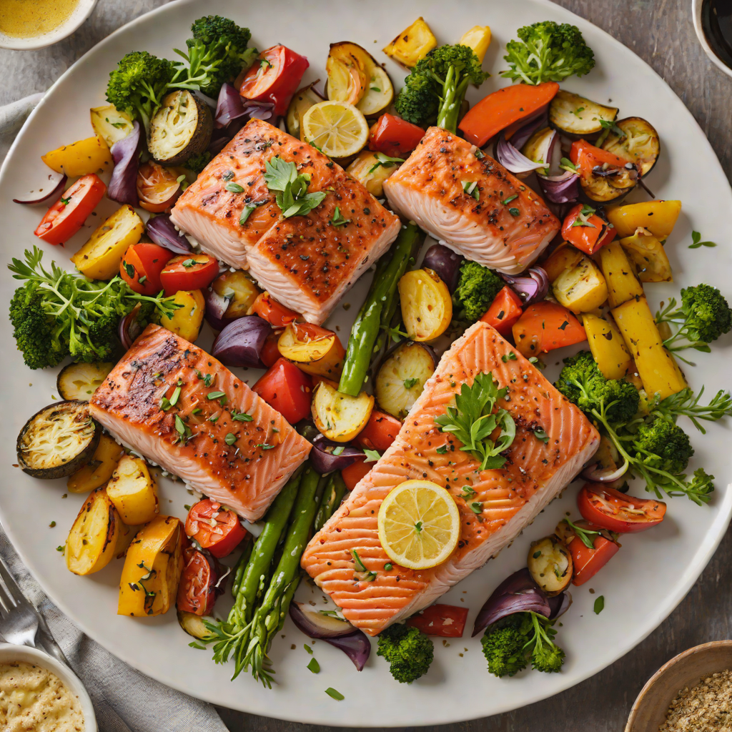 Sheet Pan Cajun-Spiced Salmon with Roasted Veggies
