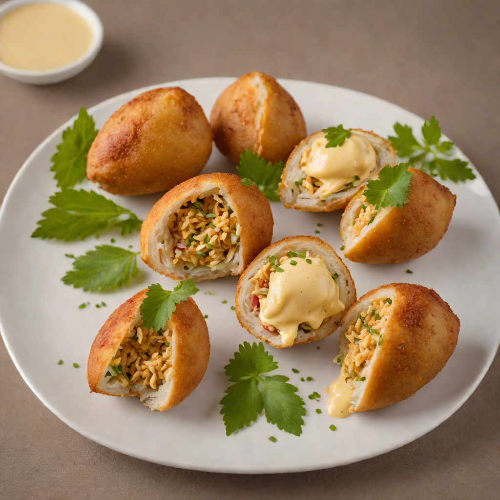 Grilled Coxinha de Frango with Spiced Cream Cheese Filling