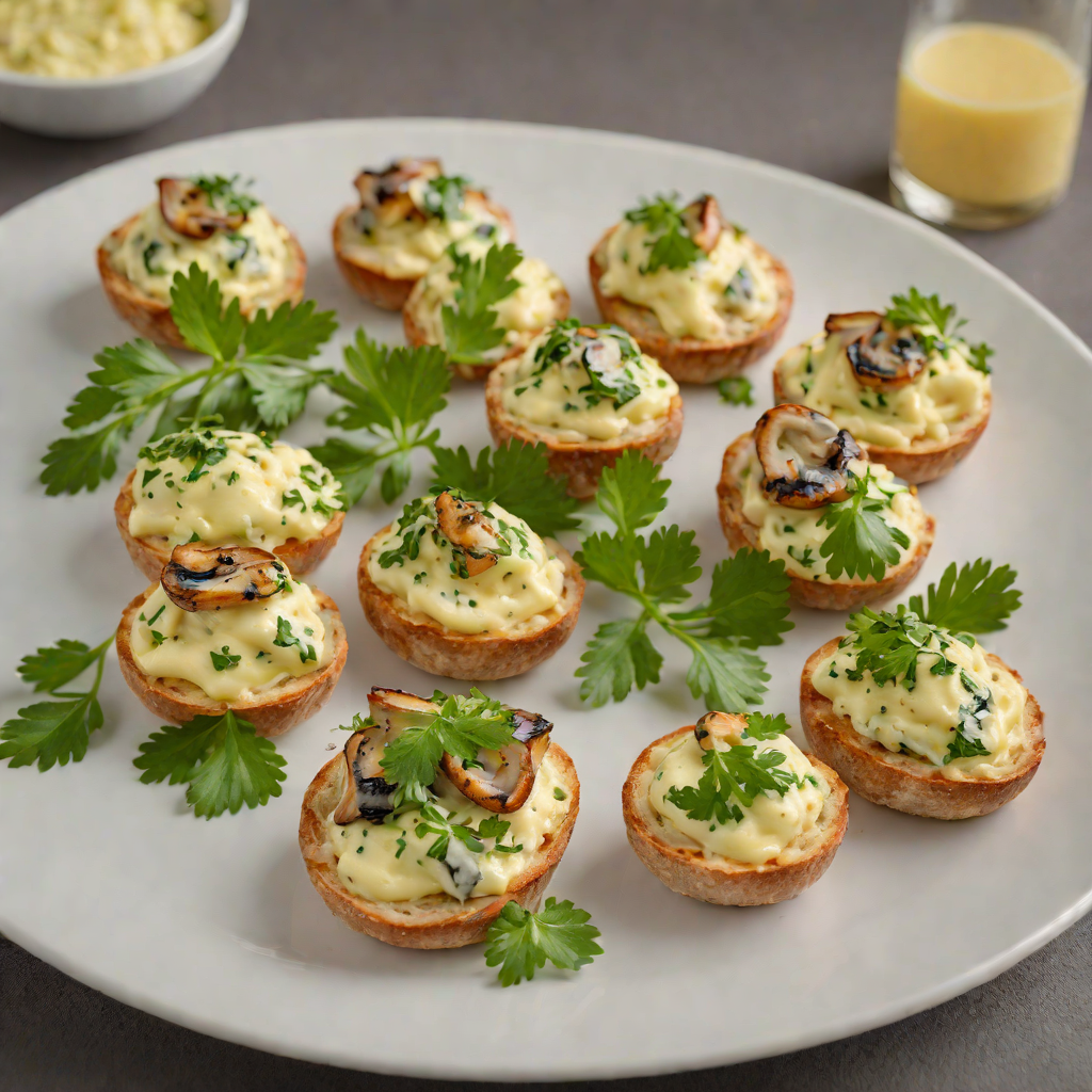 Cheese-Stuffed Mushroom Caps with Garlic-Parsley Butter