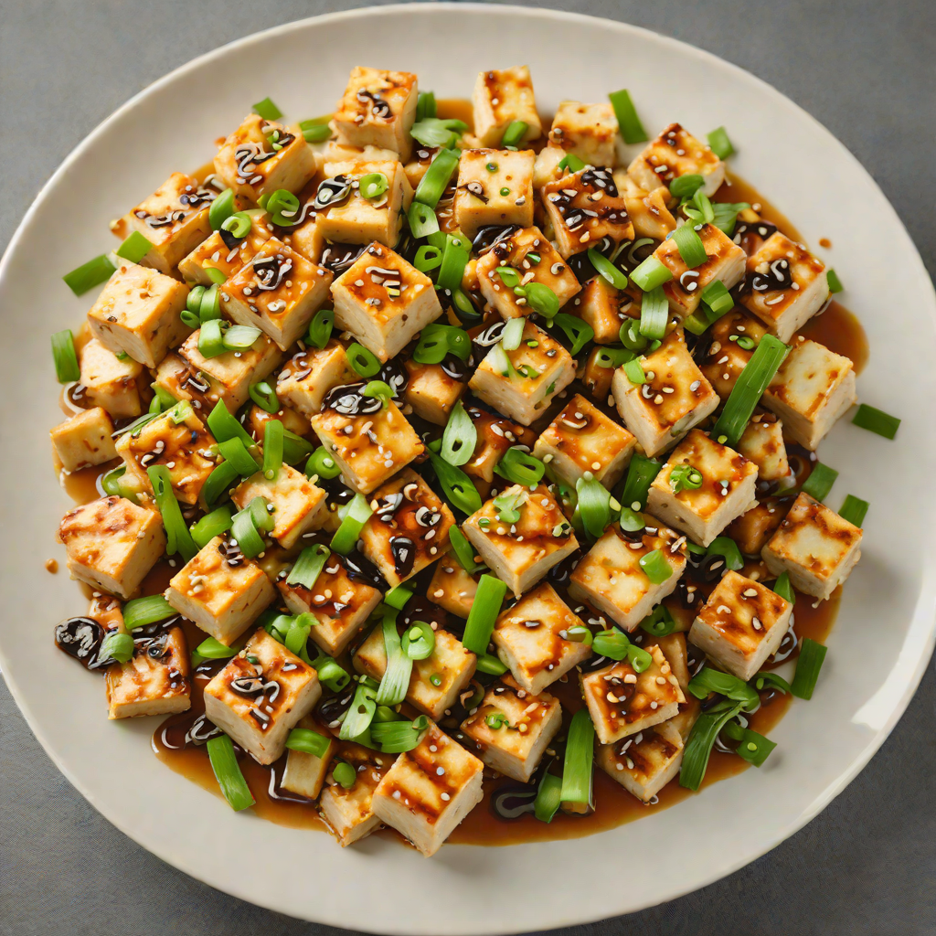 No-Oil Stir-Fried Tofu with Garlic and Green Onions