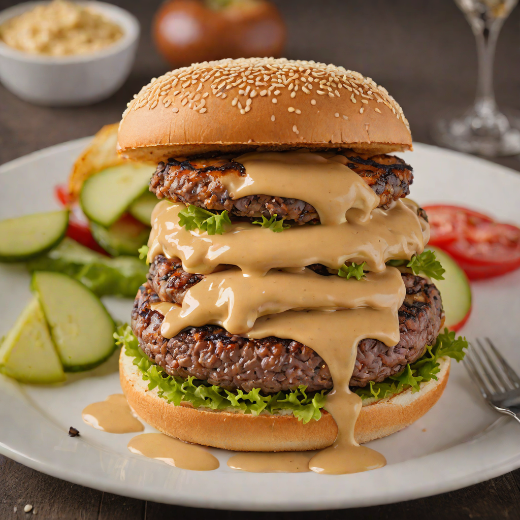 Grilled Texas-Style Burger with Smoky Chipotle Aioli