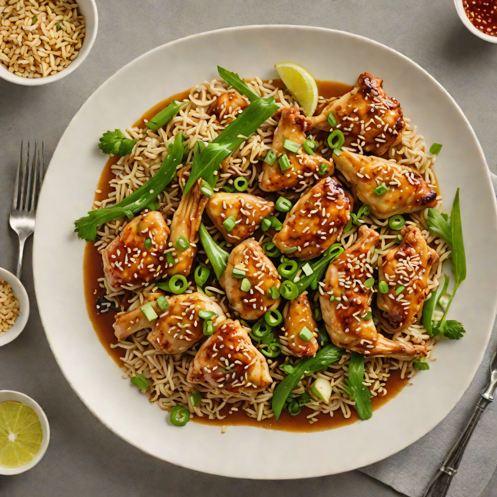 Sautéed Garlic Ginger Chicken with Sesame and Scallions