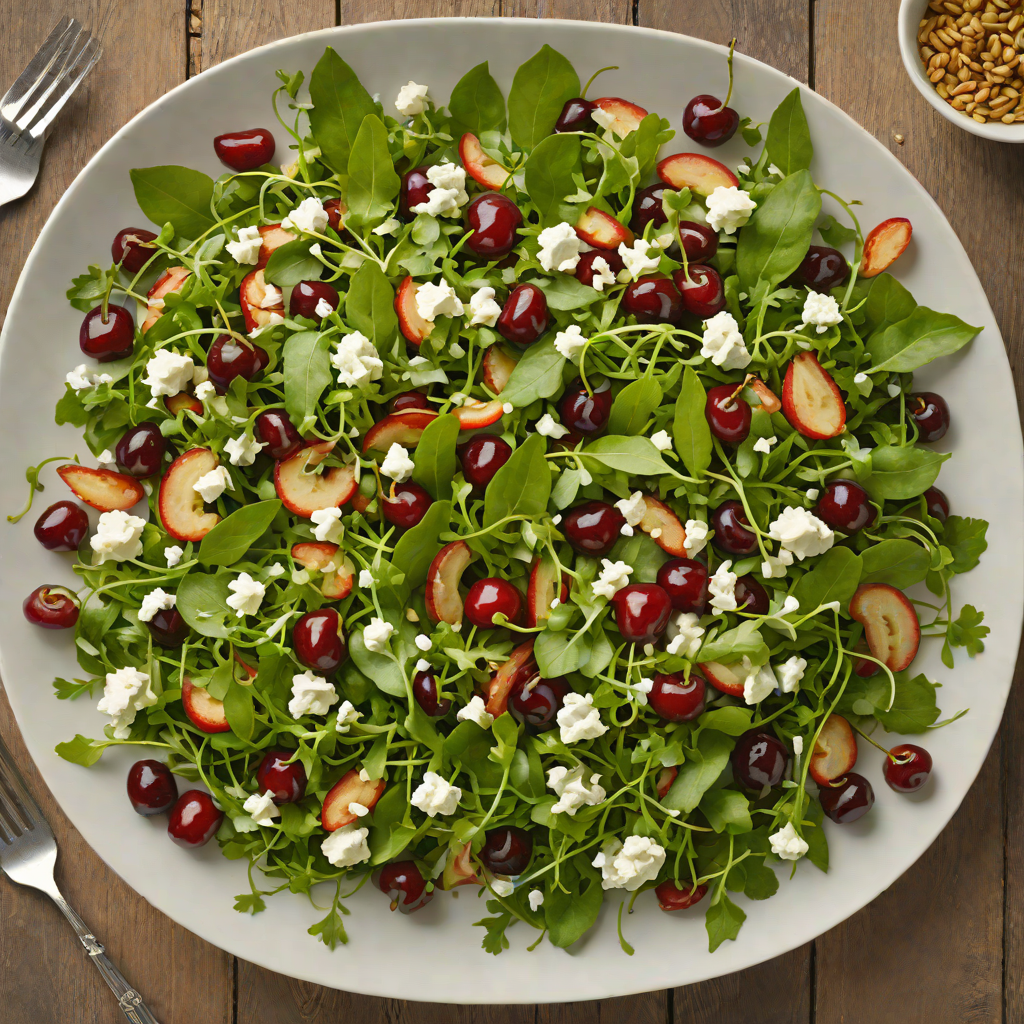 Lake Michigan-Inspired Cherry and Arugula Salad with Goat Cheese
