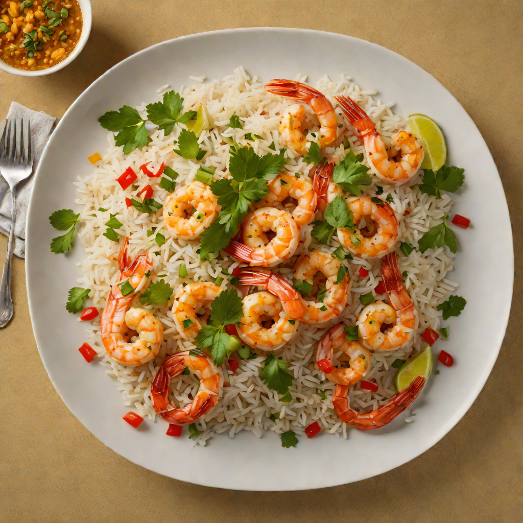 Caribbean-Spiced Guatemalan Shrimp with Coconut Rice