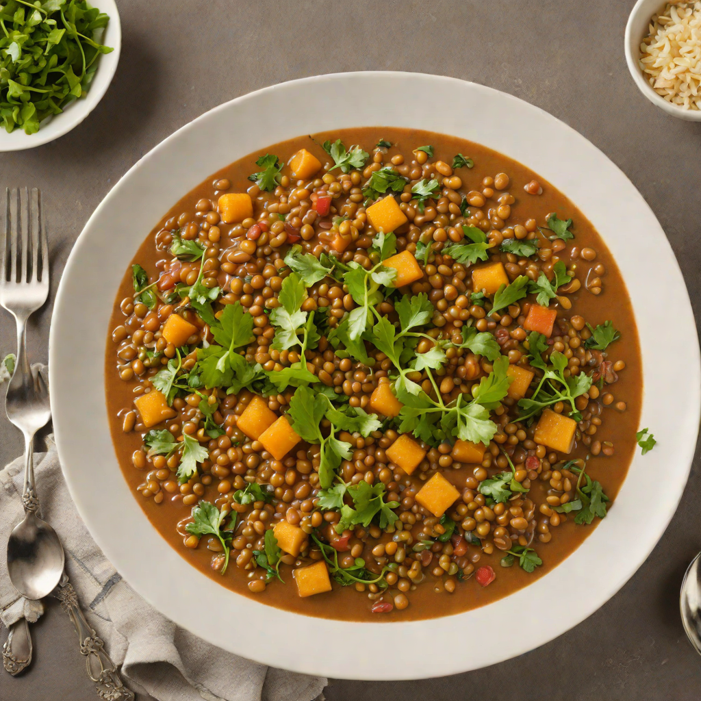 Indian-Spiced Lentil Stew with South Madison Greens