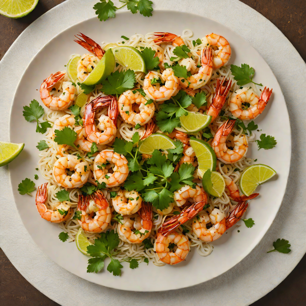 Sautéed Ginger-Garlic Shrimp with Lime and Cilantro