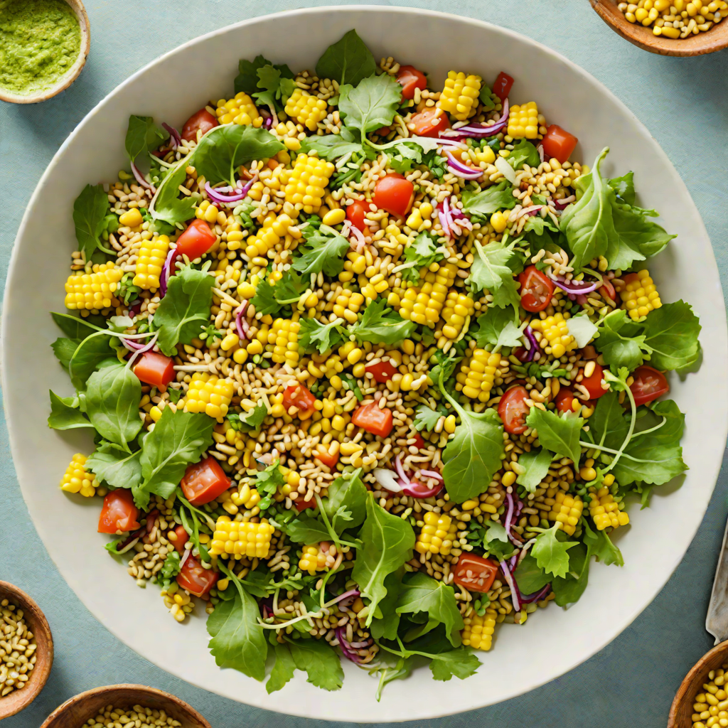 Peruvian-Style Quinoa Salad with Roasted Corn and Aji Verde Dressing